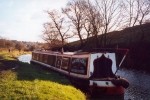 A barge on the Caldon Canal at Leek - Dec 2001.